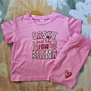 SHEIN - Baby Pink 'Sassy Just Like My Mama' Outfit